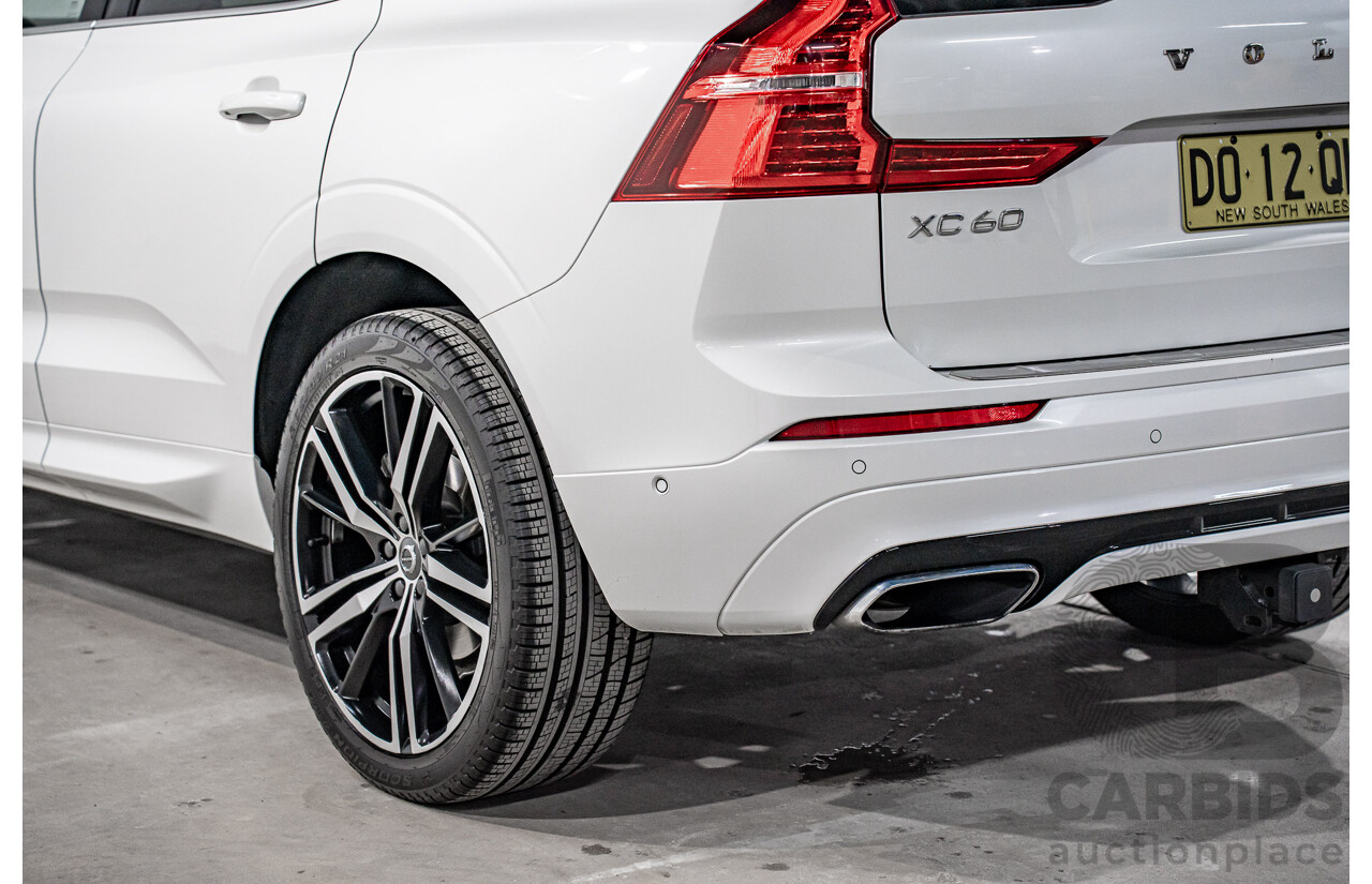 04/2019 Volvo XC60 T6 R-Design (AWD) 246 MY19 4d Wagon Crystal White Pearl Twincharged 2.0L