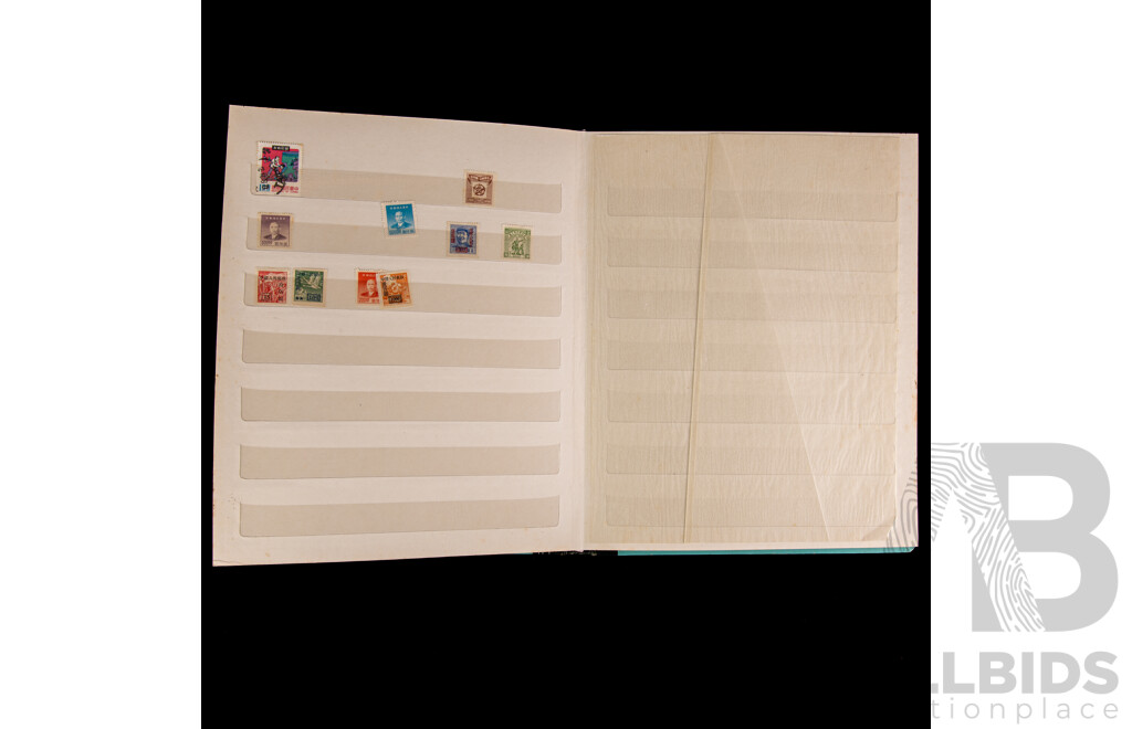 Box of Vintage International Vintage Stamps, Mostly Predecimal Australian with Album of Italy, Mongolia, Hungry, PNG, USA - Hong Kong First Day Covers Spanning 1973 to 1979 and 1957 North Sydney Demonstration School Games in Cigarette Tins