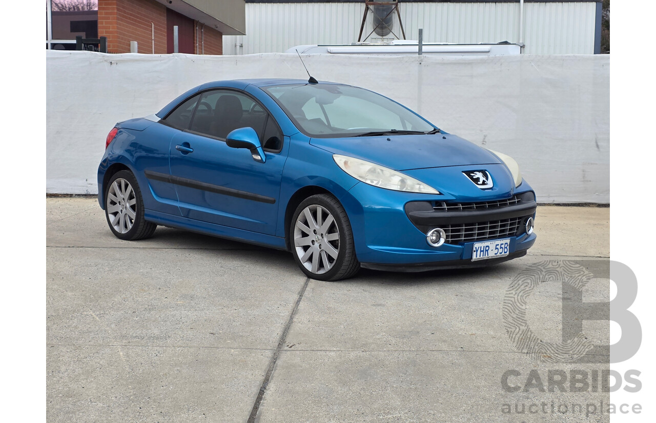 6/2007 Peugeot 207 CC GT Turbo 2d Cabriolet Blue 1.6L