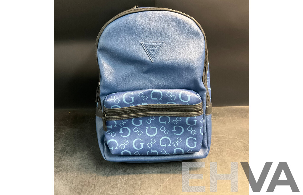 GUESS Midnight Blue Insignia Backpack - RRP$169.00