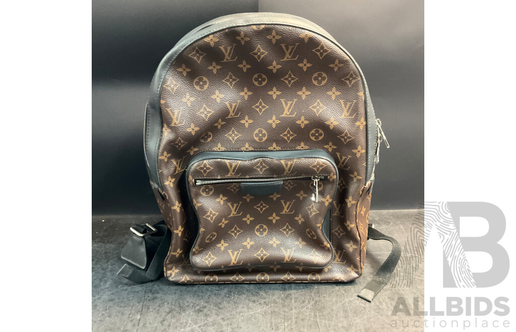 Brown Leather Backpack Branded Louis Vuitton