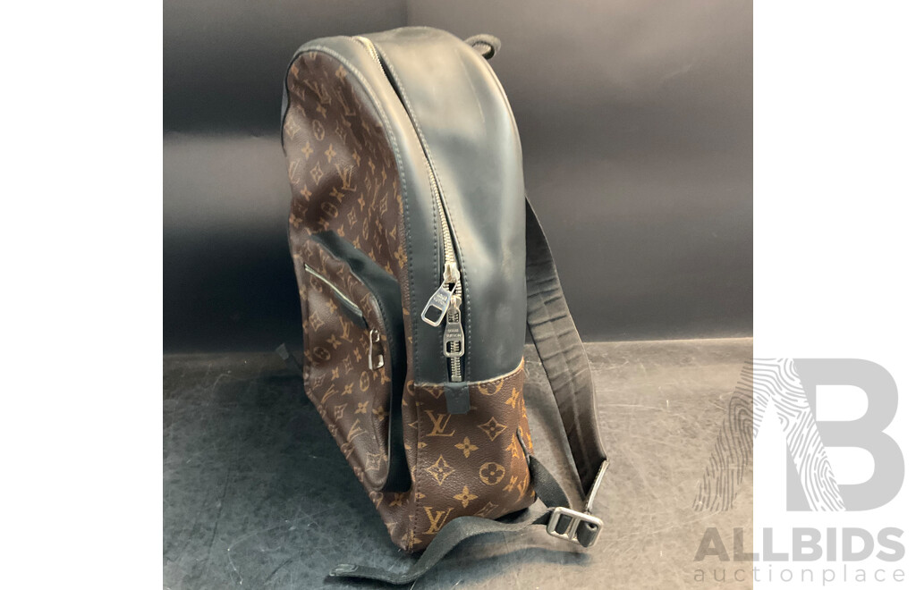Brown Leather Backpack Branded Louis Vuitton