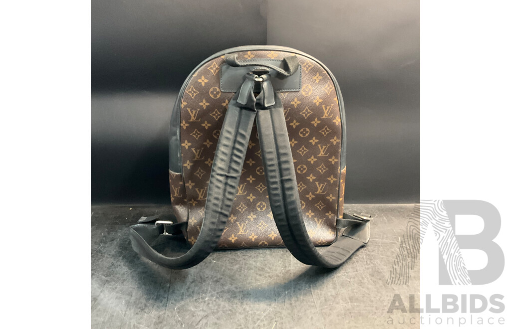 Brown Leather Backpack Branded Louis Vuitton
