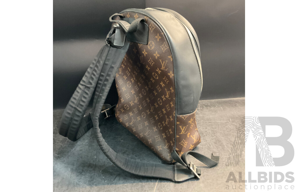 Brown Leather Backpack Branded Louis Vuitton