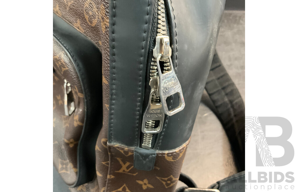 Brown Leather Backpack Branded Louis Vuitton