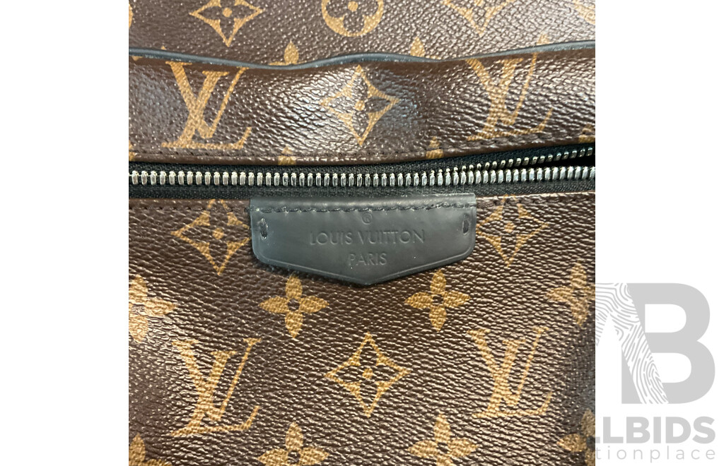 Brown Leather Backpack Branded Louis Vuitton