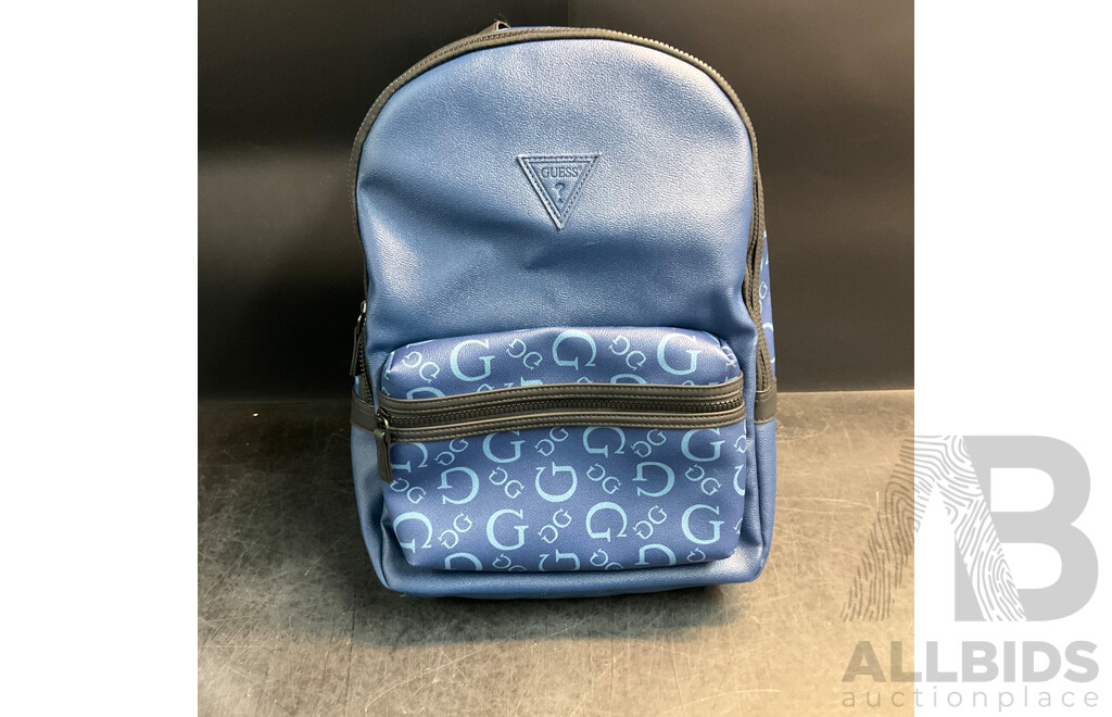 GUESS Midnight Blue Insignia Backpack - RRP$169.00