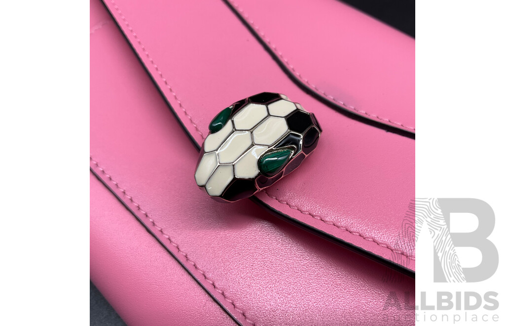 Pink Serpenti Forever Large Wallet Branded BVLGARI