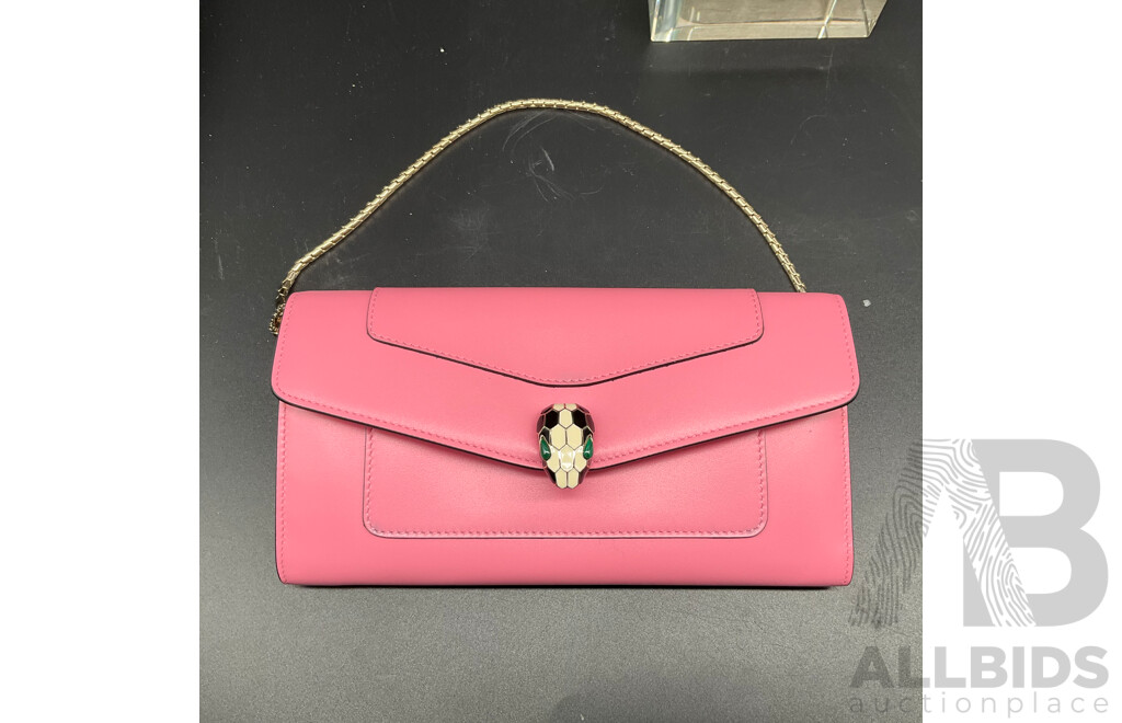 Pink Serpenti Forever Large Wallet Branded BVLGARI