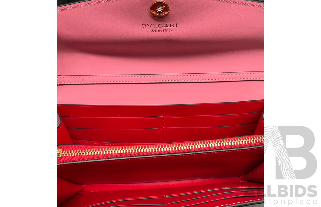 Pink Serpenti Forever Large Wallet Branded BVLGARI