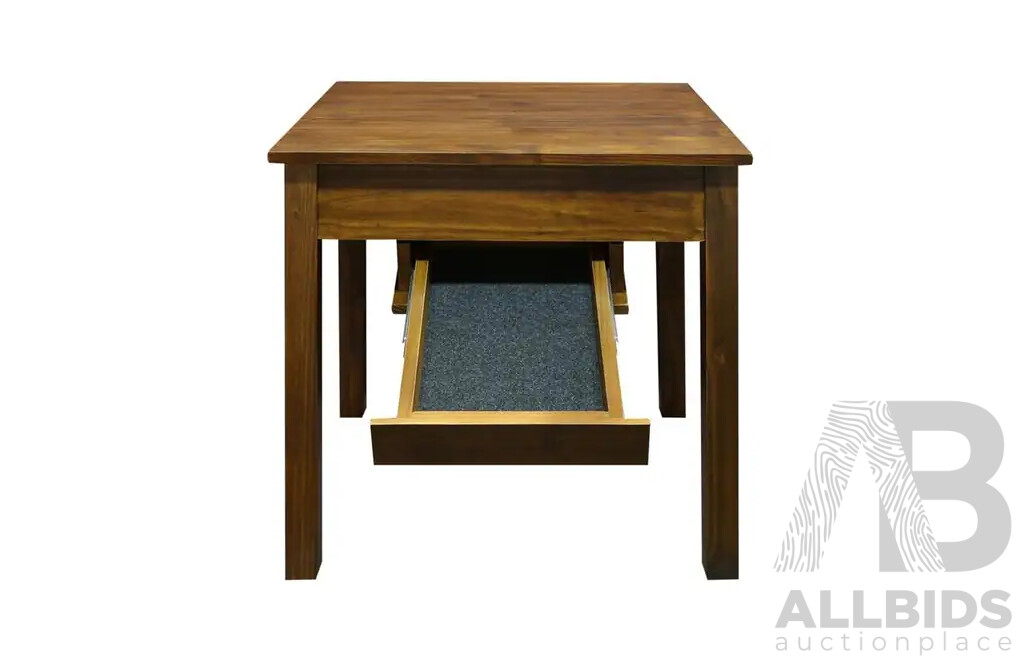 CASUAL HOME Kennedy End Table with Concealed Drawer - Warm Brown