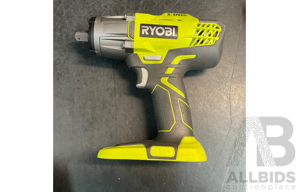 RYOBI RID18X  Impact Driver & R18IW Impact Wrench & R18HVC Hand Vacuum with 1x Battery and 1x Charger in Carry Bag