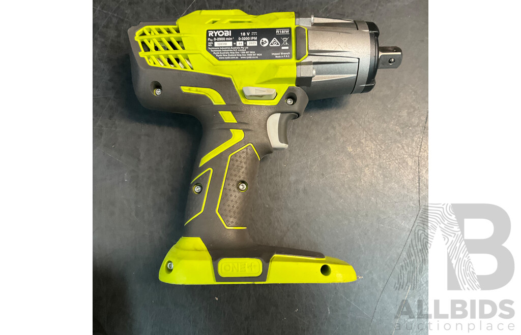 RYOBI RID18X  Impact Driver & R18IW Impact Wrench & R18HVC Hand Vacuum with 1x Battery and 1x Charger in Carry Bag