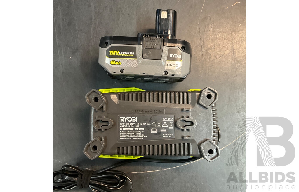 RYOBI RID18X  Impact Driver & R18IW Impact Wrench & R18HVC Hand Vacuum with 1x Battery and 1x Charger in Carry Bag