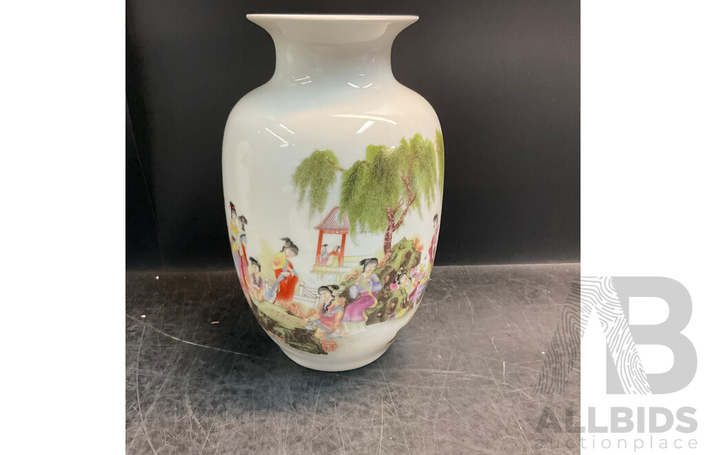 Chinese Twelve Gold Hairpin Pattern & Ladies Patten Match Vase and Plate Porcelain - China Jingdezhen Ceramics
