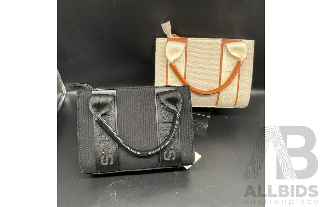 MARCS Barbados Mini Tote Bag - Natural & Black