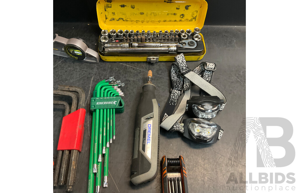 Assorted Hand Tools Includes Stanely, Sidchrome Tools Set