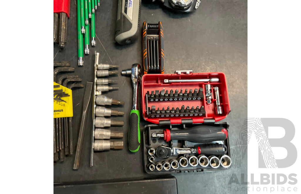 Assorted Hand Tools Includes Stanely, Sidchrome Tools Set