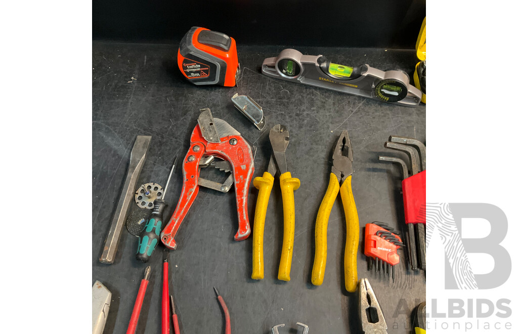 Assorted Hand Tools Includes Stanely, Sidchrome Tools Set