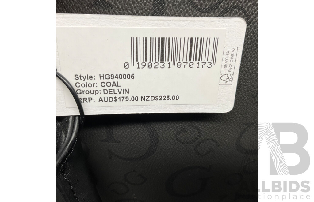 GUESS Delvin Coal Crossbody Bag