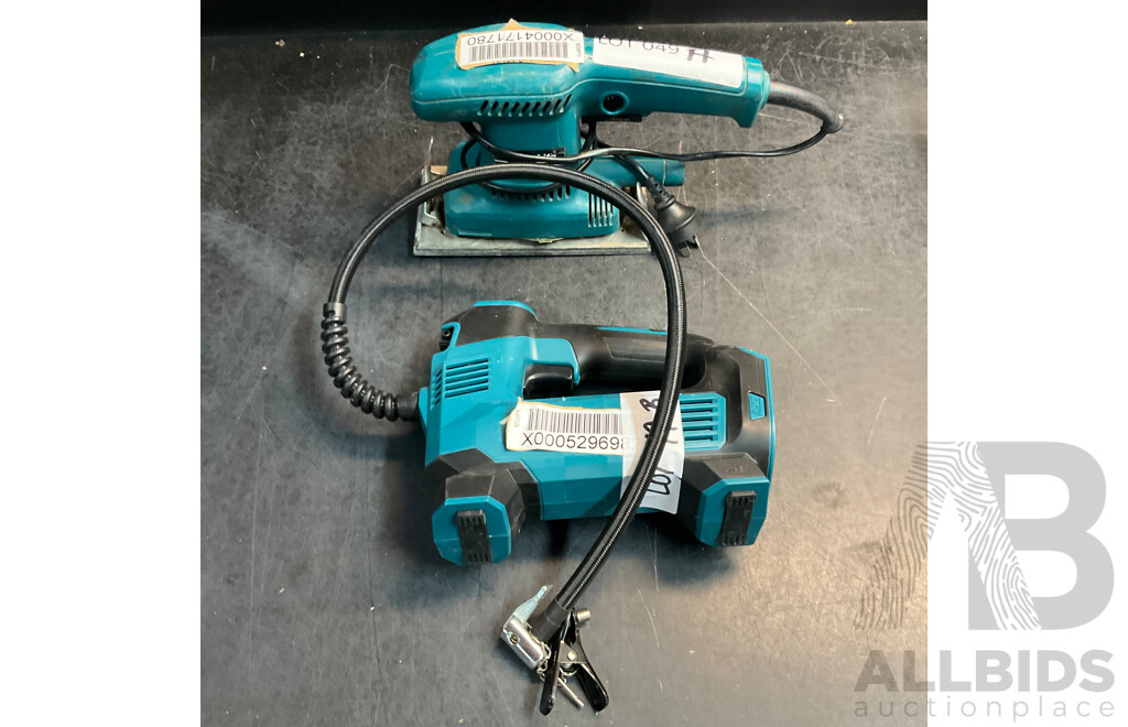 Makita DMP-180 Air Inflator & BO3700 Sheet Sander