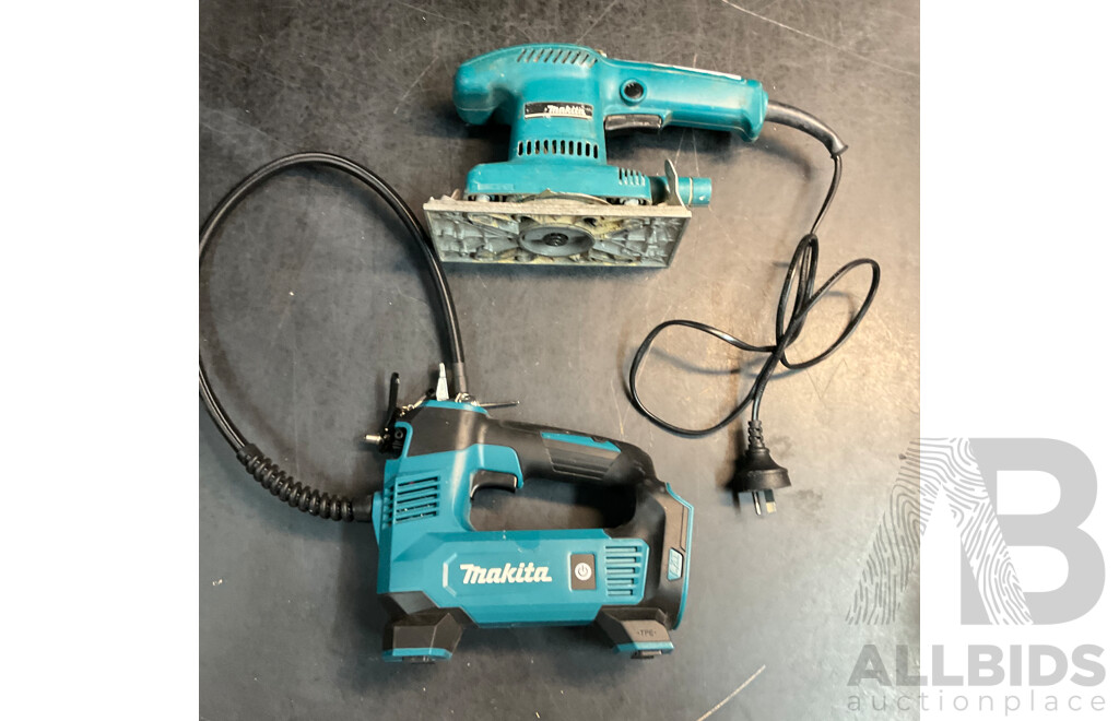 Makita DMP-180 Air Inflator & BO3700 Sheet Sander