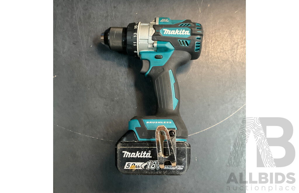 Makita DHP 486 18V Hammer Driver Drill with 1x Battery