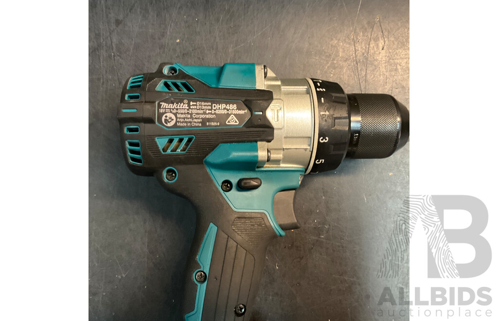 Makita DHP 486 18V Hammer Driver Drill with 1x Battery