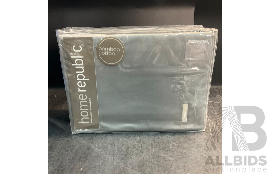 Home Republic Grey Queen Sheet Bed Set - RRP $199.00