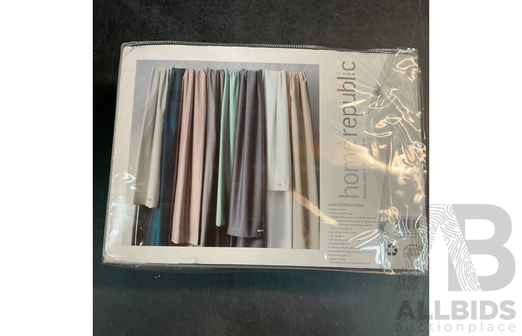 Home Republic Grey Queen Sheet Bed Set - RRP $199.00