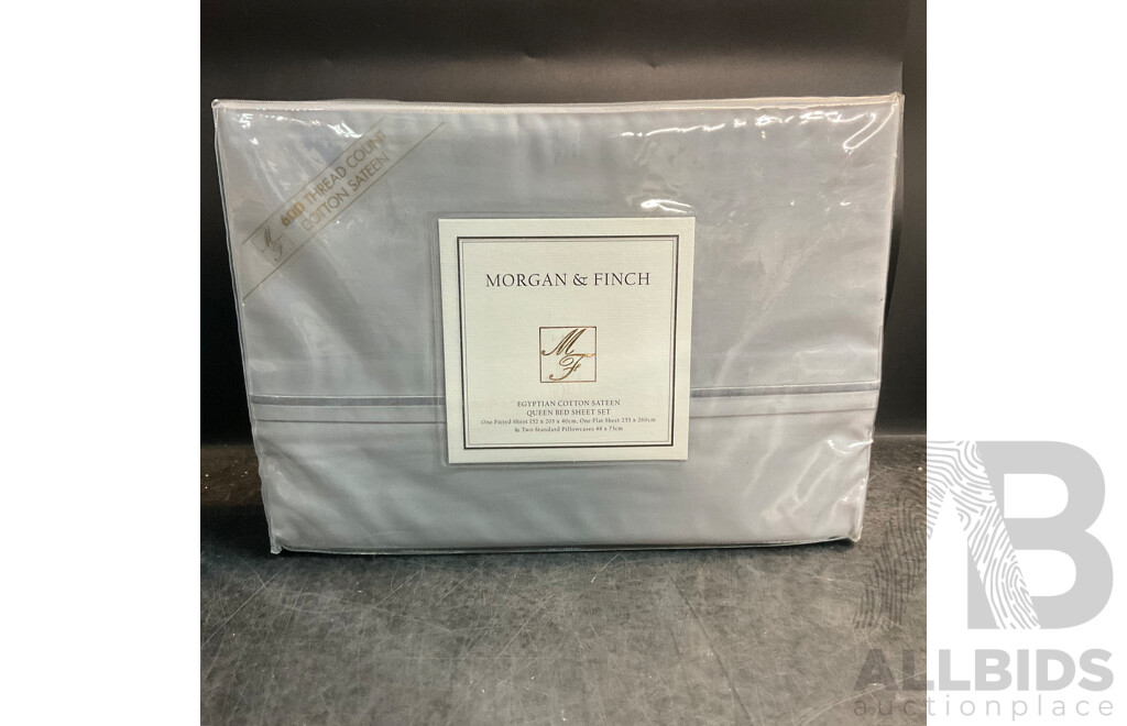 Morgan & Finch Queen Bed Sheet Set 600 Thread Count - RRP $269.95