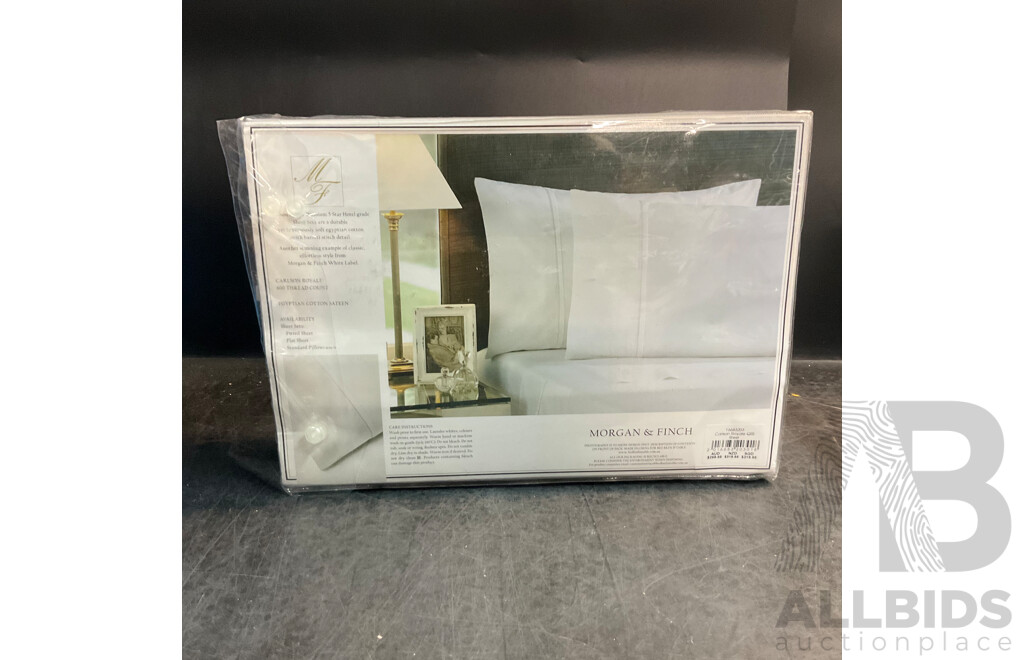 Morgan & Finch Queen Bed Sheet Set 600 Thread Count - RRP $269.95
