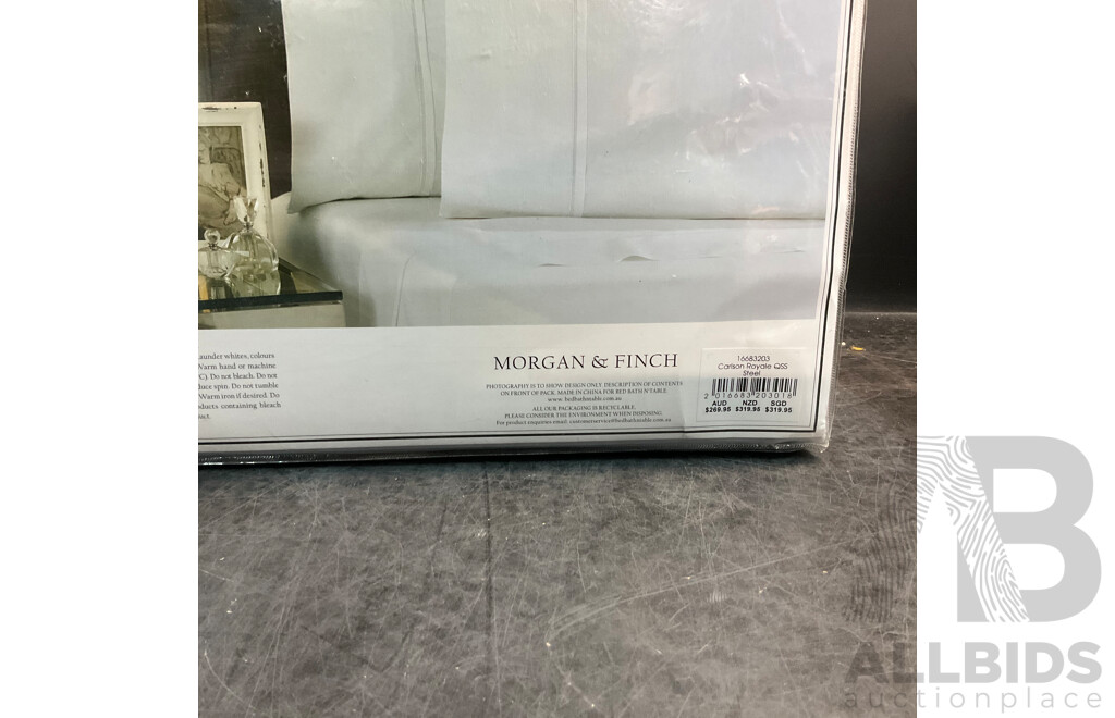 Morgan & Finch Queen Bed Sheet Set 600 Thread Count - RRP $269.95