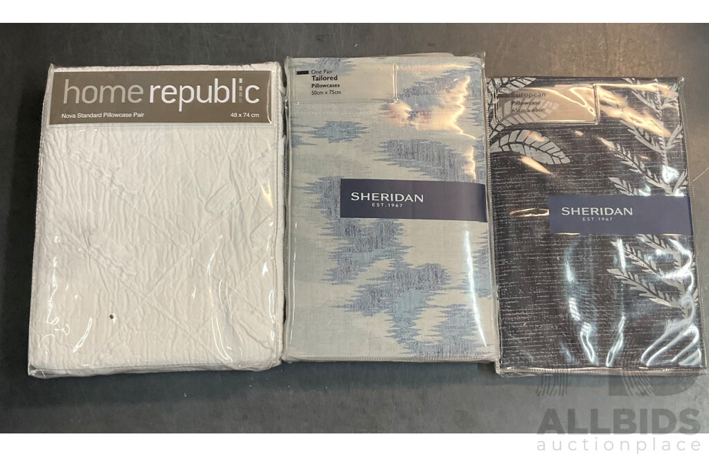 Sheridan, Home Republic Pillowcase - Lot of 3