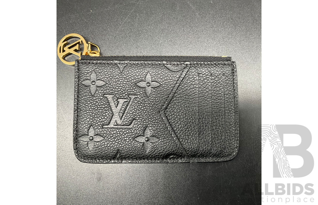 Black Card Holder Branded Louis Vuitton