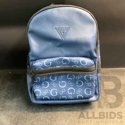 GUESS Midnight Blue Insignia Backpack - RRP$169.00