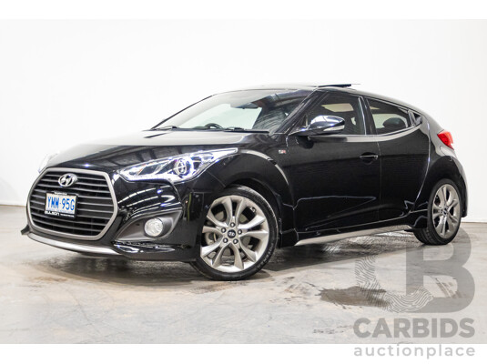 10/2016 Hyundai Veloster SR Turbo FS4 SERIES 2 3D Coupe Black 1.6L