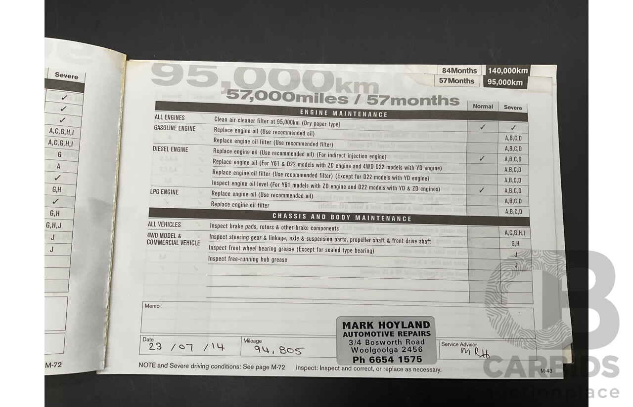 1/2010 Nissan Navara ST (4x4) D40 Dual Cab P/Up Polar White Turbo Diesel 2.5L