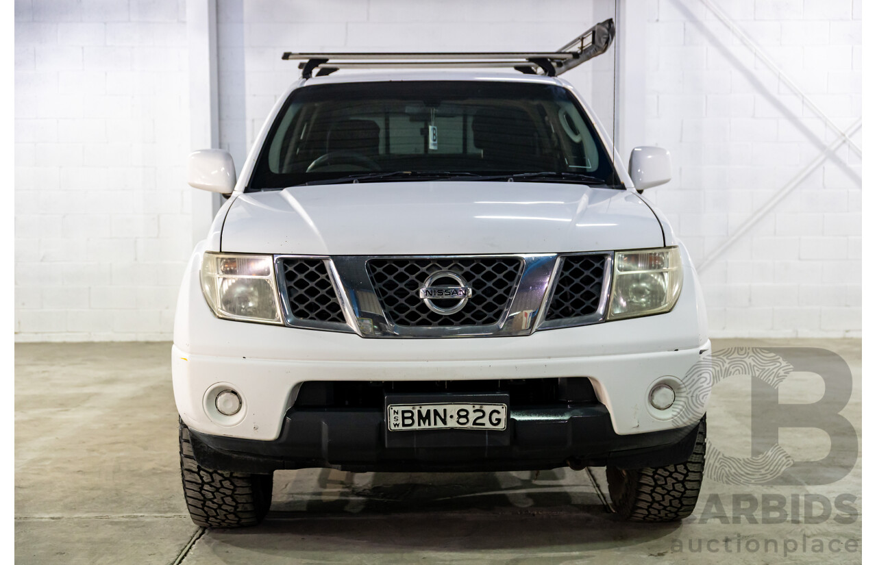 1/2010 Nissan Navara ST (4x4) D40 Dual Cab P/Up Polar White Turbo Diesel 2.5L