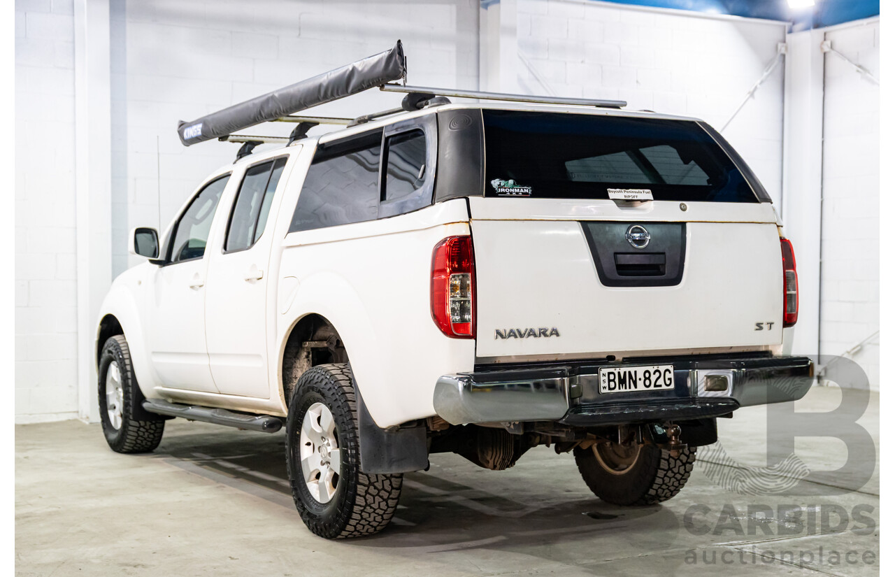 1/2010 Nissan Navara ST (4x4) D40 Dual Cab P/Up Polar White Turbo Diesel 2.5L