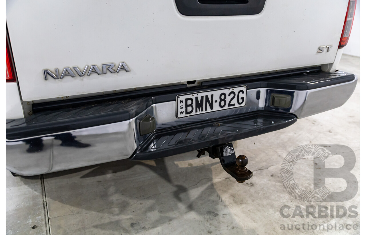 1/2010 Nissan Navara ST (4x4) D40 Dual Cab P/Up Polar White Turbo Diesel 2.5L