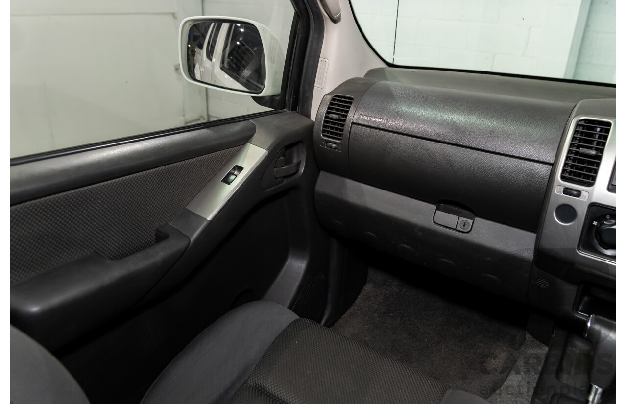 1/2010 Nissan Navara ST (4x4) D40 Dual Cab P/Up Polar White Turbo Diesel 2.5L