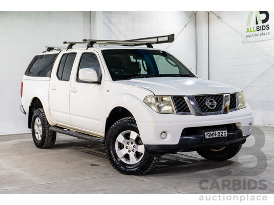 1/2010 Nissan Navara ST (4x4) D40 Dual Cab P/Up Polar White Turbo Diesel 2.5L