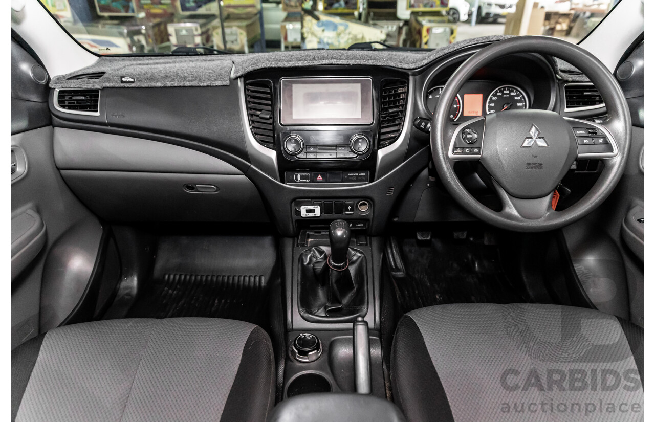 04/2018 Mitsubishi Triton GLX + (4x4) MQ MY18 4d Dual Cab Utility White Turbo Diesel 2.4L