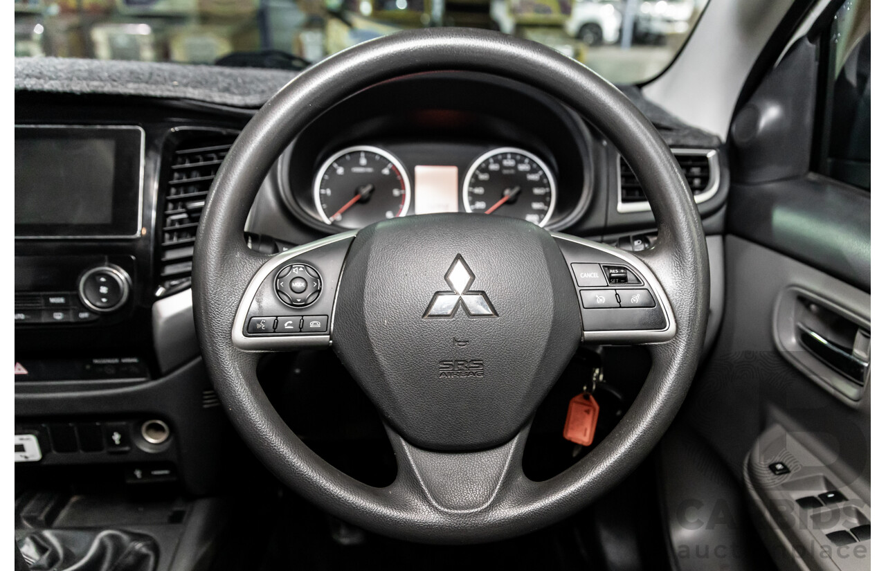 04/2018 Mitsubishi Triton GLX + (4x4) MQ MY18 4d Dual Cab Utility White Turbo Diesel 2.4L