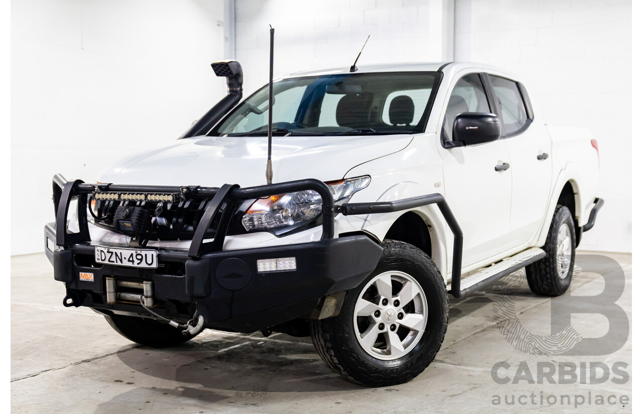 04/2018 Mitsubishi Triton GLX + (4x4) MQ MY18 4d Dual Cab Utility White Turbo Diesel 2.4L
