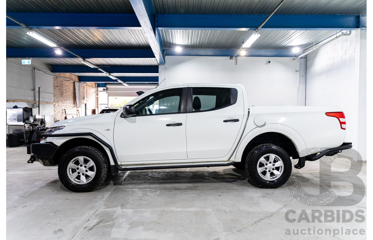 04/2018 Mitsubishi Triton GLX + (4x4) MQ MY18 4d Dual Cab Utility White Turbo Diesel 2.4L