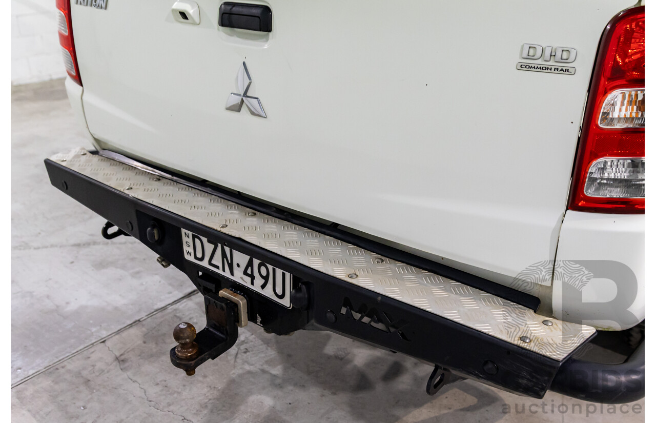 04/2018 Mitsubishi Triton GLX + (4x4) MQ MY18 4d Dual Cab Utility White Turbo Diesel 2.4L