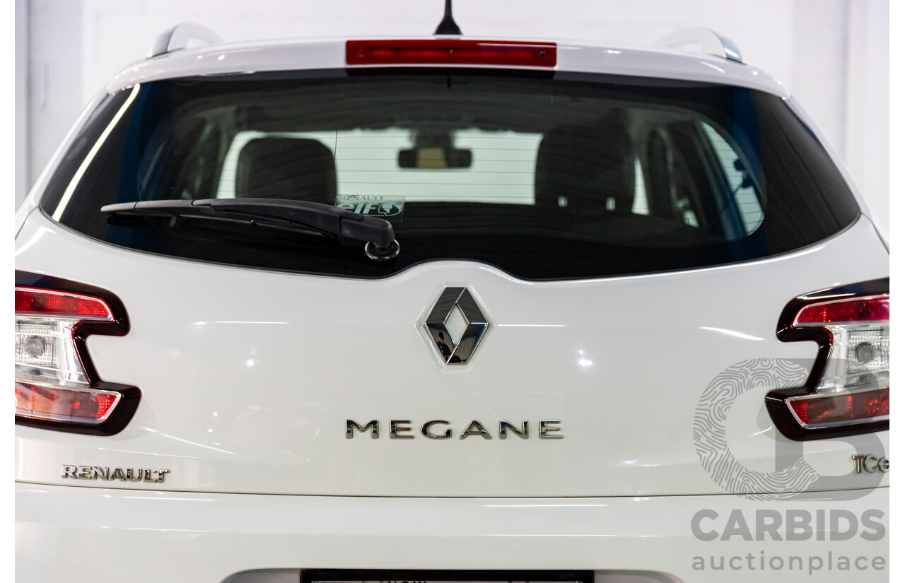 4/2015 Renault Megane Dynamique K95 MY14 4d Wagon Glacier White Turbo 1.2L