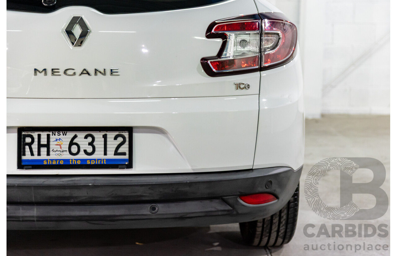 4/2015 Renault Megane Dynamique K95 MY14 4d Wagon Glacier White Turbo 1.2L